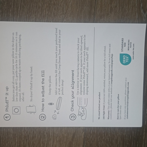 Coop Home Goods Essence Cooling Down Alternative Pillows Set of 2, Queen Size - Picture 14 of 15